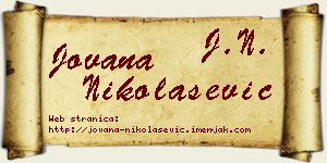 Jovana Nikolašević vizit kartica